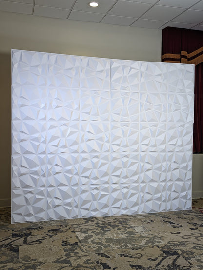 3D WHITE WALL BACKDROP