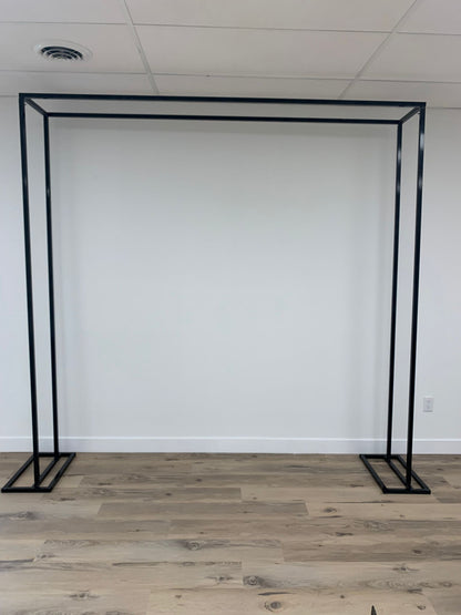 BLACK RECTANGULAR METAL ARCH